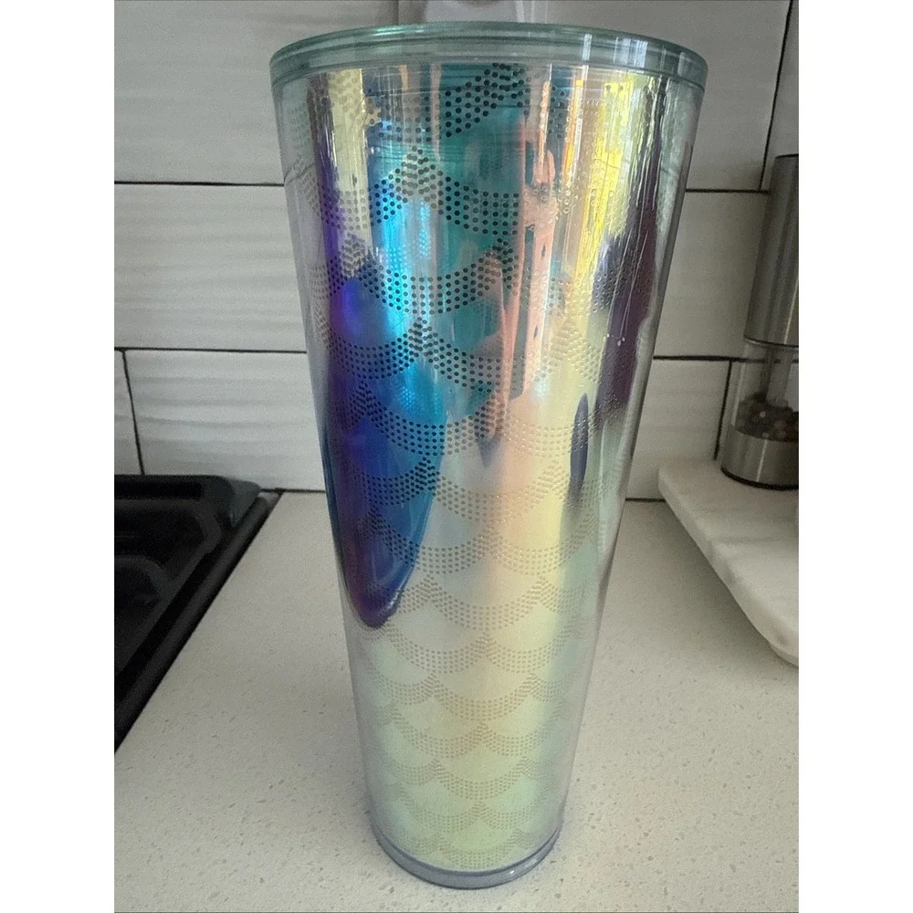 Starbucks Iridescent Mermaid Scale Tumbler 24 Fl Oz Cup Summer 2020 NEW No LID